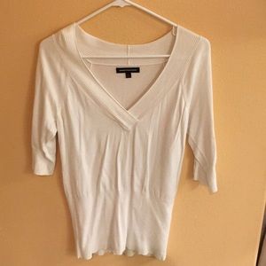 White 3/4 Length Blouse